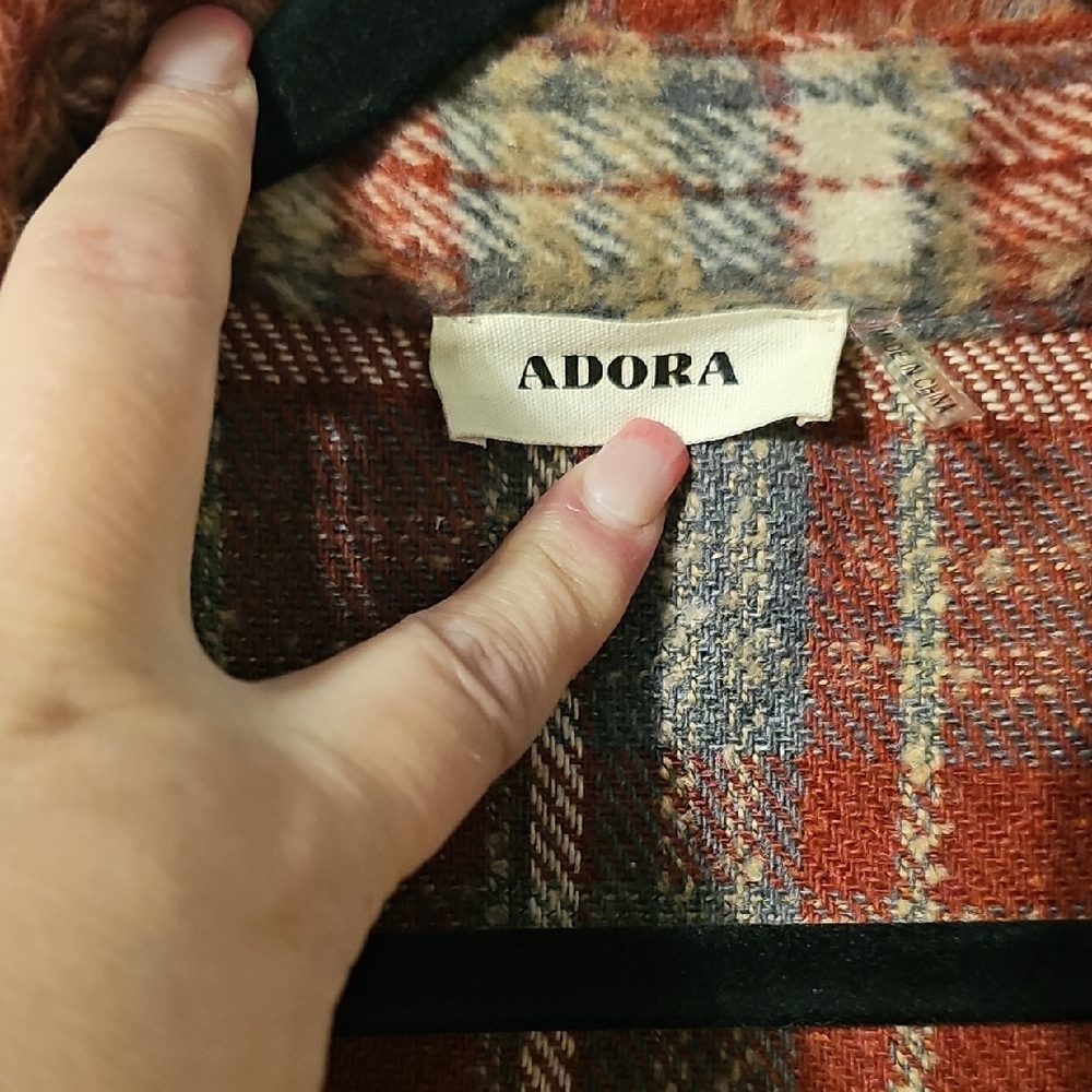 ADORA Red Plaid Women's Sweater - Picture 3 of 6